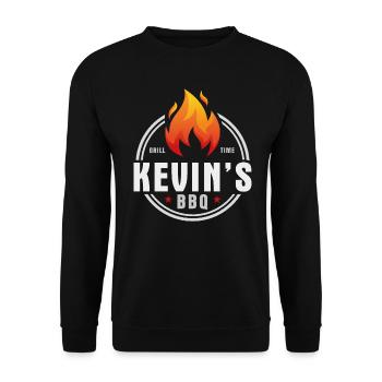 Kevins BBQ - Unisex Sweatshirt - black - Front - Alina (178cm) & Michal (187cm)