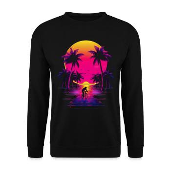 Cycling - Unisex Sweatshirt - black - Front - Alina (178cm) & Michal (187cm)