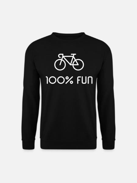 Rennrad – 100% Fun (Fahrrad / Black) - Unisex Pullover - Schwarz
