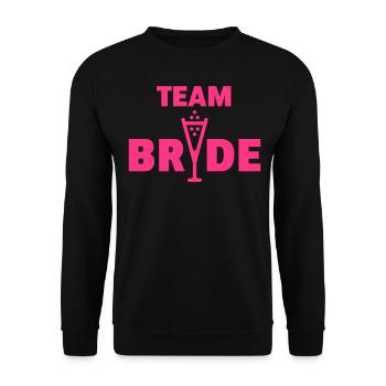 Team Bride Bubbly (Hen Night Bachelorette Party P) - Unisex Sweatshirt - black - Front - Alina (178cm) & Michal (187cm)