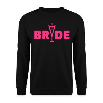 Bride Sekt (Braut / JGA / Polterabend / Pink) - Unisex Pullover - Schwarz - Vorne - Alina (178cm) & Michal (187cm)