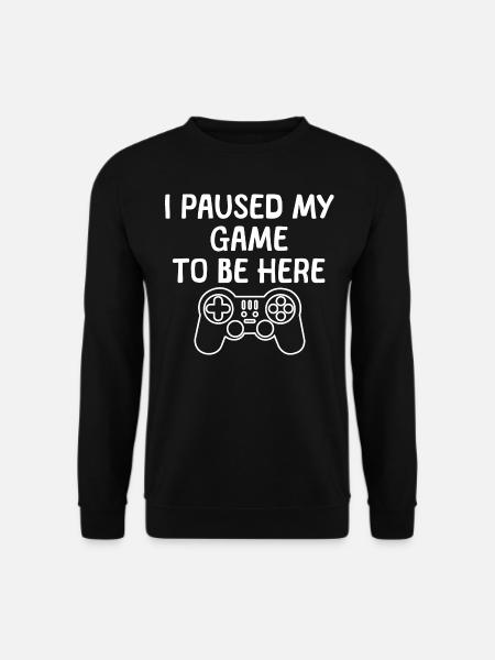 Game Paused - Unisex Pullover - Schwarz