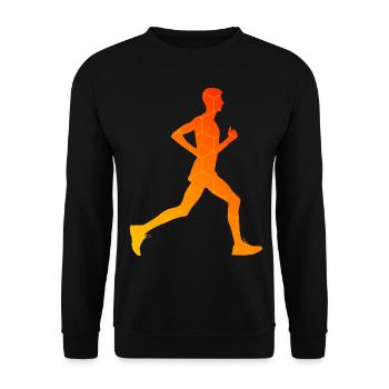 Women Running Cross Country Running Men - Unisex Sweatshirt - black - Front - Alina (178cm) & Michal (187cm)