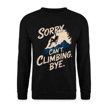 Klettern Freeclimbing felsklettern für Frauen - Unisex Pullover - Schwarz - Vorne - Alina (178cm) & Michal (187cm)