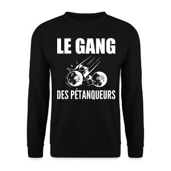 Pétanque, bowler, petanque fan, Father's Day - Unisex Sweatshirt - black - Front - Alina (178cm) & Michal (187cm)
