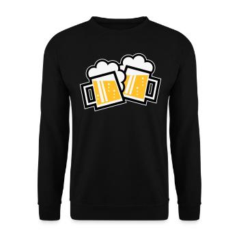 XZwei Originale Bayern (dreifarbig) - Unisex Pullover - Schwarz - Vorne - Alina (178cm) & Michal (187cm)