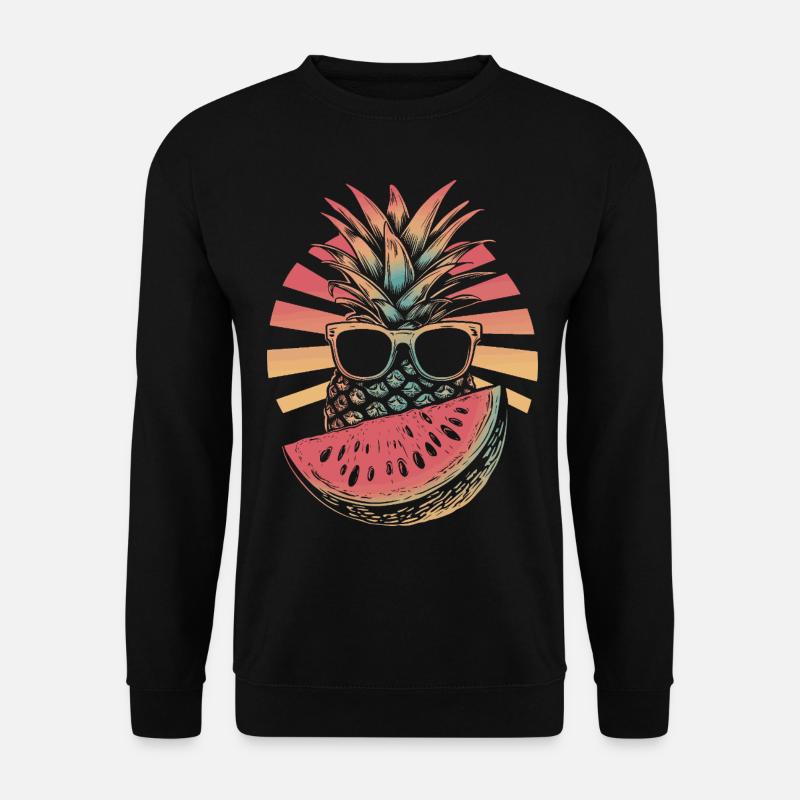 Pineapple and watermelon - Unisex Sweatshirt - black
