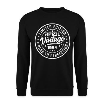 Original depuis avril 1954 cadeau anniversaire avr - Sweat-shirt Unisexe - noir - Devant - Alina (178cm) & Michal (187cm)