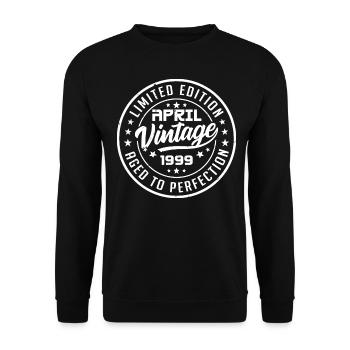 Original depuis avril 1999 cadeau anniversaire avr - Sweat-shirt Unisexe - noir - Devant - Alina (178cm) & Michal (187cm)
