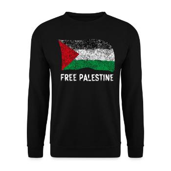 Free Palestine - Unisex Sweatshirt - black - Front - Alina (178cm) & Michal (187cm)
