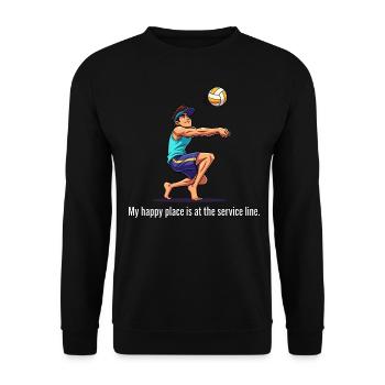 Beach volleyball lovers - Unisex Sweatshirt - black - Front - Alina (178cm) & Michal (187cm)