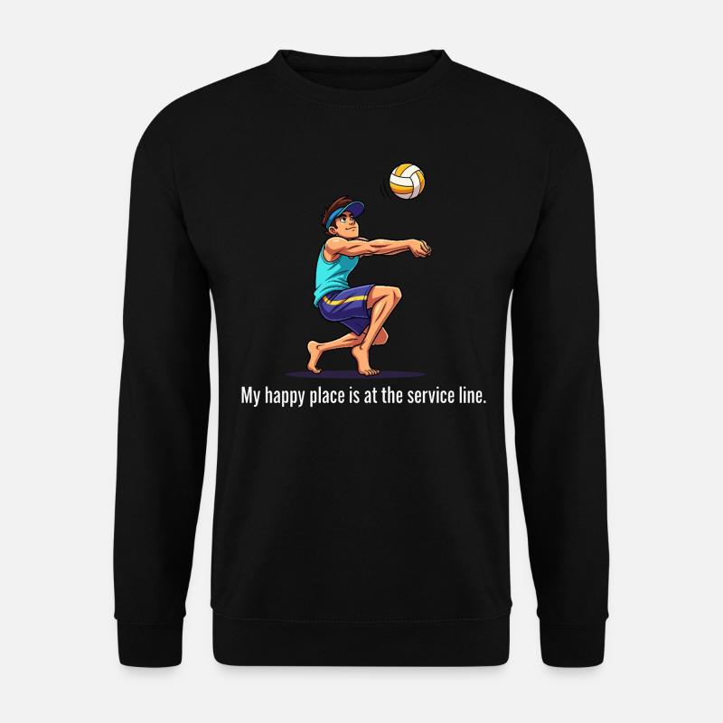 Beachvolleyball-Liebhaber - Unisex Pullover - Schwarz