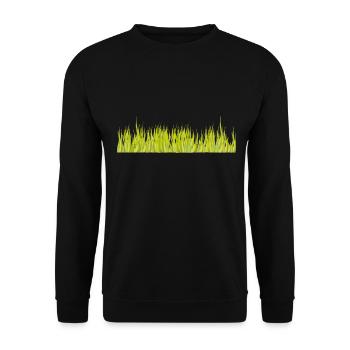 Grass green meadow nature as a take away balcony - Unisex Sweatshirt - black - Front - Alina (178cm) & Michal (187cm)