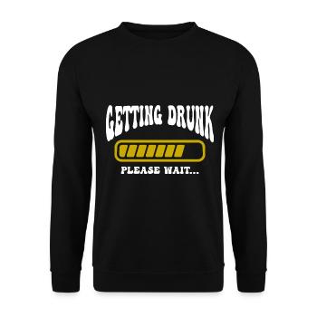 Alcohol Party Drinking Game Drinking Drunk - Unisex Sweatshirt - black - Front - Alina (178cm) & Michal (187cm)