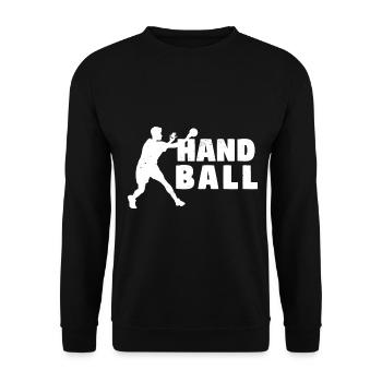 Handball HandballEur Ball Sport - Sweat-shirt Unisexe - noir - Devant - Alina (178cm) & Michal (187cm)