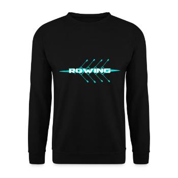 Rowing, rowing boat, sculling, rowing team - Unisex Sweatshirt - black - Front - Alina (178cm) & Michal (187cm)