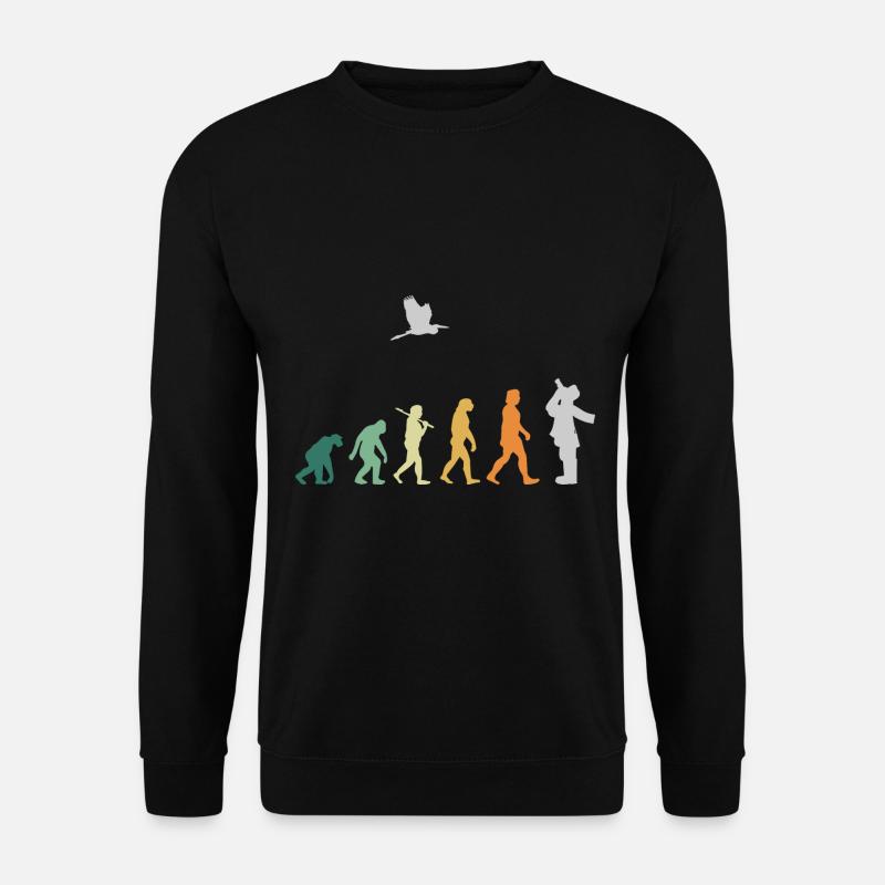 Observation des oiseaux d'ornithologie - Evolution Retro - Sweat-shirt Unisexe - noir