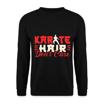 Karate Black Belt Gi Uniform - Unisex Pullover - Schwarz - Vorne - Alina (178cm) & Michal (187cm)