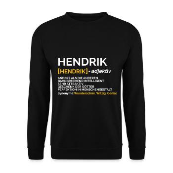 Hendrik - Unisex Pullover - Schwarz - Vorne - Alina (178cm) & Michal (187cm)