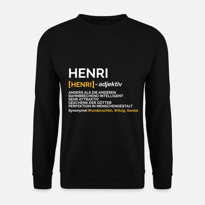 Henri - Unisex Pullover - Schwarz