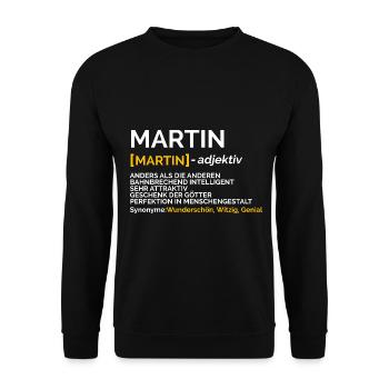 Martin - Unisex Pullover - Schwarz - Vorne - Alina (178cm) & Michal (187cm)