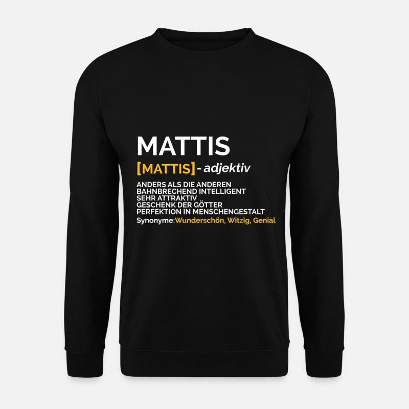 Mattis - Unisex Pullover - Schwarz