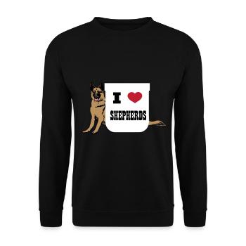 Chiens Chiens Amateurs de chiens Propriétaires de chiens - Sweat-shirt Unisexe - noir - Devant - Alina (178cm) & Michal (187cm)