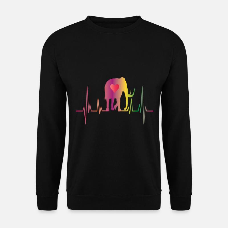 Mammut Ausgestorbener Elefant Geschenk - Unisex Pullover - Schwarz