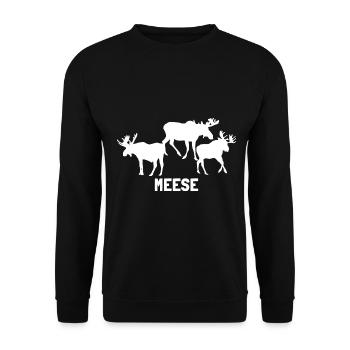 Elch - Unisex Pullover - Schwarz - Vorne - Alina (178cm) & Michal (187cm)