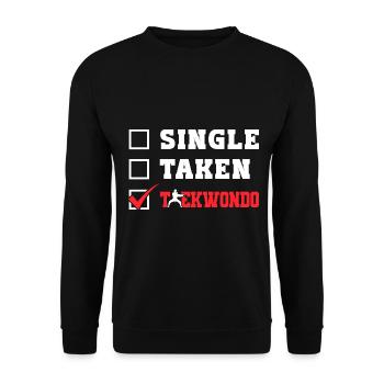 TKD Korean Martial Arts Tae Kwon - Unisex Pullover - Schwarz - Vorne - Alina (178cm) & Michal (187cm)