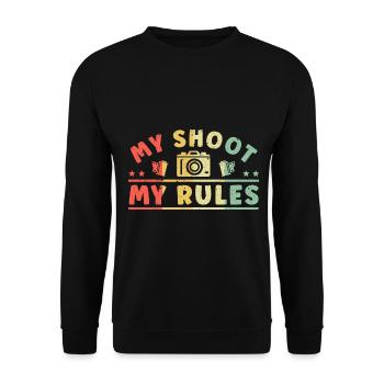 Photography Camera Lens Retro My - Unisex Pullover - Schwarz - Vorne - Alina (178cm) & Michal (187cm)