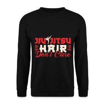 Brazilian Jiu Jitsu MMA Bjj Hugger - Unisex Pullover - Schwarz - Vorne - Alina (178cm) & Michal (187cm)