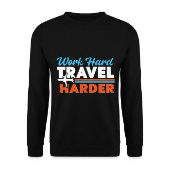 Reisen Reise Urlaub Ferien Verreisen - Unisex Pullover - Schwarz - Vorne - Alina (178cm) & Michal (187cm)