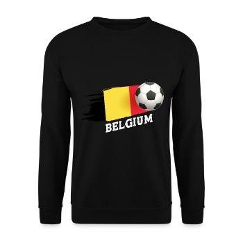 Belgium - Unisex Sweatshirt - black - Front - Alina (178cm) & Michal (187cm)