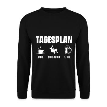 Klettern Bergsport Kletterer - Unisex Pullover - Schwarz - Vorne - Alina (178cm) & Michal (187cm)