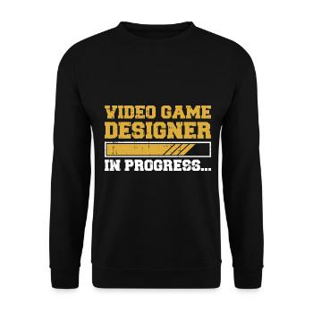 Video Game Designer - Unisex Pullover - Schwarz - Vorne - Alina (178cm) & Michal (187cm)