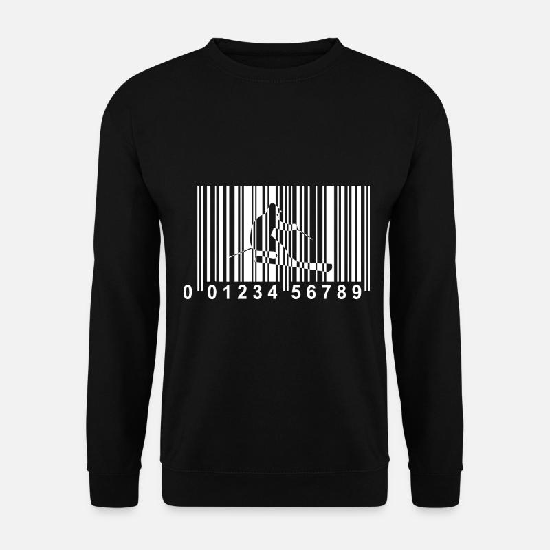 QR Code - Skiing - (2) - Unisex Sweatshirt - black
