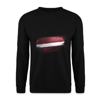 Lettonie Drapeau Europe Idée de cadeau - Sweat-shirt Unisexe - noir - Devant - Alina (178cm) & Michal (187cm)