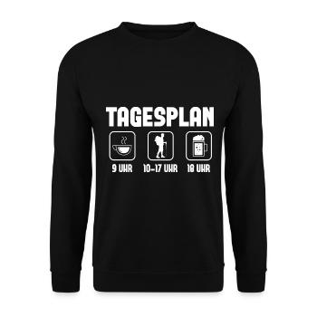 Tagesplan - (W) - Unisex Pullover - Schwarz - Vorne - Alina (178cm) & Michal (187cm)