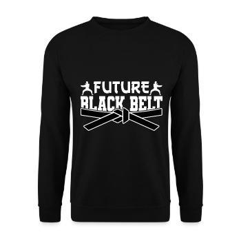 Karate Black Belt Gi Uniform - Unisex Pullover - Schwarz - Vorne - Alina (178cm) & Michal (187cm)