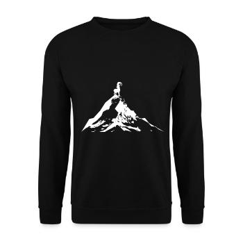 Ziege - Berg - (9) Ziege - Berg - (8) - Unisex Pullover - Schwarz - Vorne - Alina (178cm) & Michal (187cm)