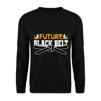 Brazilian Jiu Jitsu MMA Bjj Hugger - Unisex Pullover - Schwarz - Vorne - Alina (178cm) & Michal (187cm)