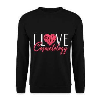 Cosmetologist I Love Cosmetology - Unisex Pullover - Schwarz - Vorne - Alina (178cm) & Michal (187cm)