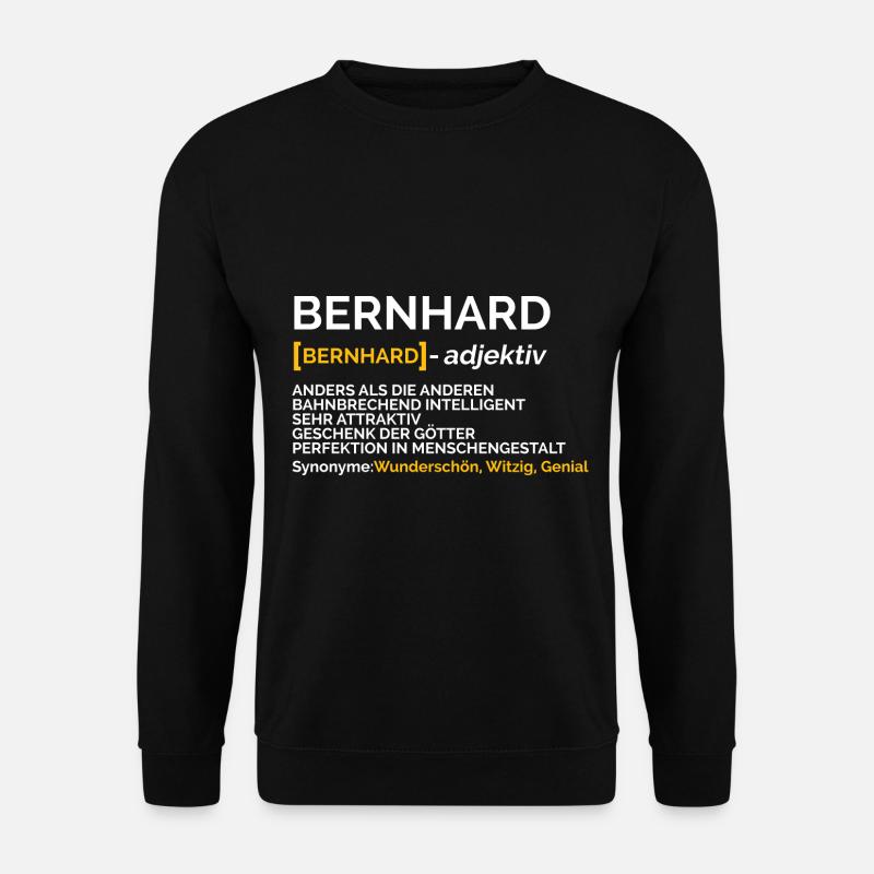 Bernhard - Unisex Pullover - Schwarz