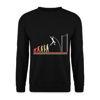 Stabhochspringer-Geschenk - Unisex Pullover - Schwarz - Vorne - Alina (178cm) & Michal (187cm)