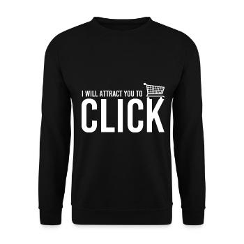 Panier d’achat attraction - Sweat-shirt Unisexe - noir - Devant - Alina (178cm) & Michal (187cm)