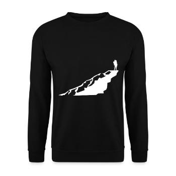 Gebirge - Wandern - (20) - Unisex Pullover - Schwarz - Vorne - Alina (178cm) & Michal (187cm)