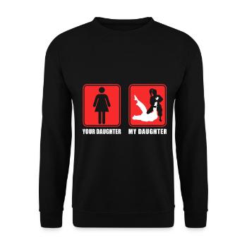 Brazilian Jiu Jitsu MMA Bjj Hugger - Unisex Pullover - Schwarz - Vorne - Alina (178cm) & Michal (187cm)