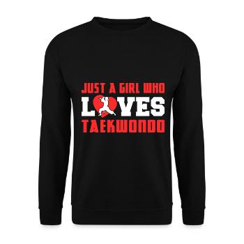 TKD Korean Martial Arts Tae Kwon - Unisex Pullover - Schwarz - Vorne - Alina (178cm) & Michal (187cm)