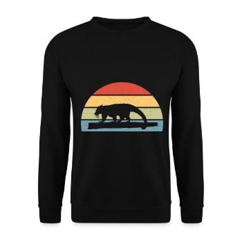 Binturong Bearcat Gift - Unisex Sweatshirt - black - Front - Alina (178cm) & Michal (187cm)
